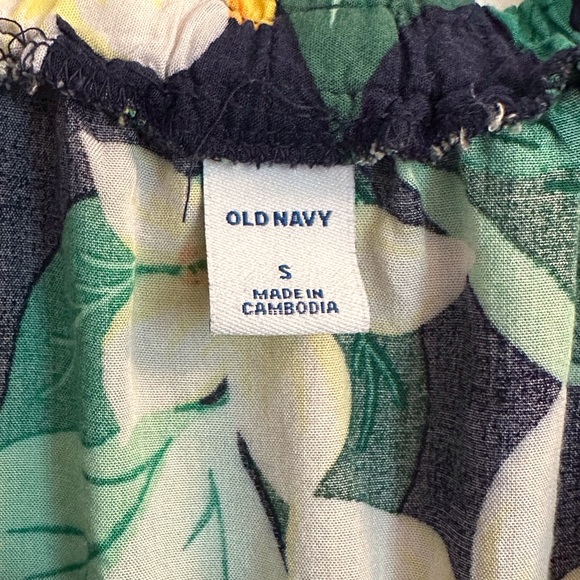 Old Navy Lemon Floral Off the Shoulder Top Size Small - Picture 2 of 4